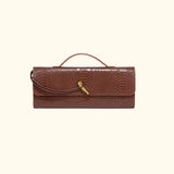 Sac à main long à rabat en cuir Cuiraya