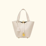 Sac à main seau en cuir Cuiraya