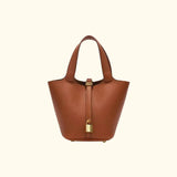 Sac à main seau en cuir Cuiraya