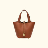 Sac à main seau en cuir Cuiraya