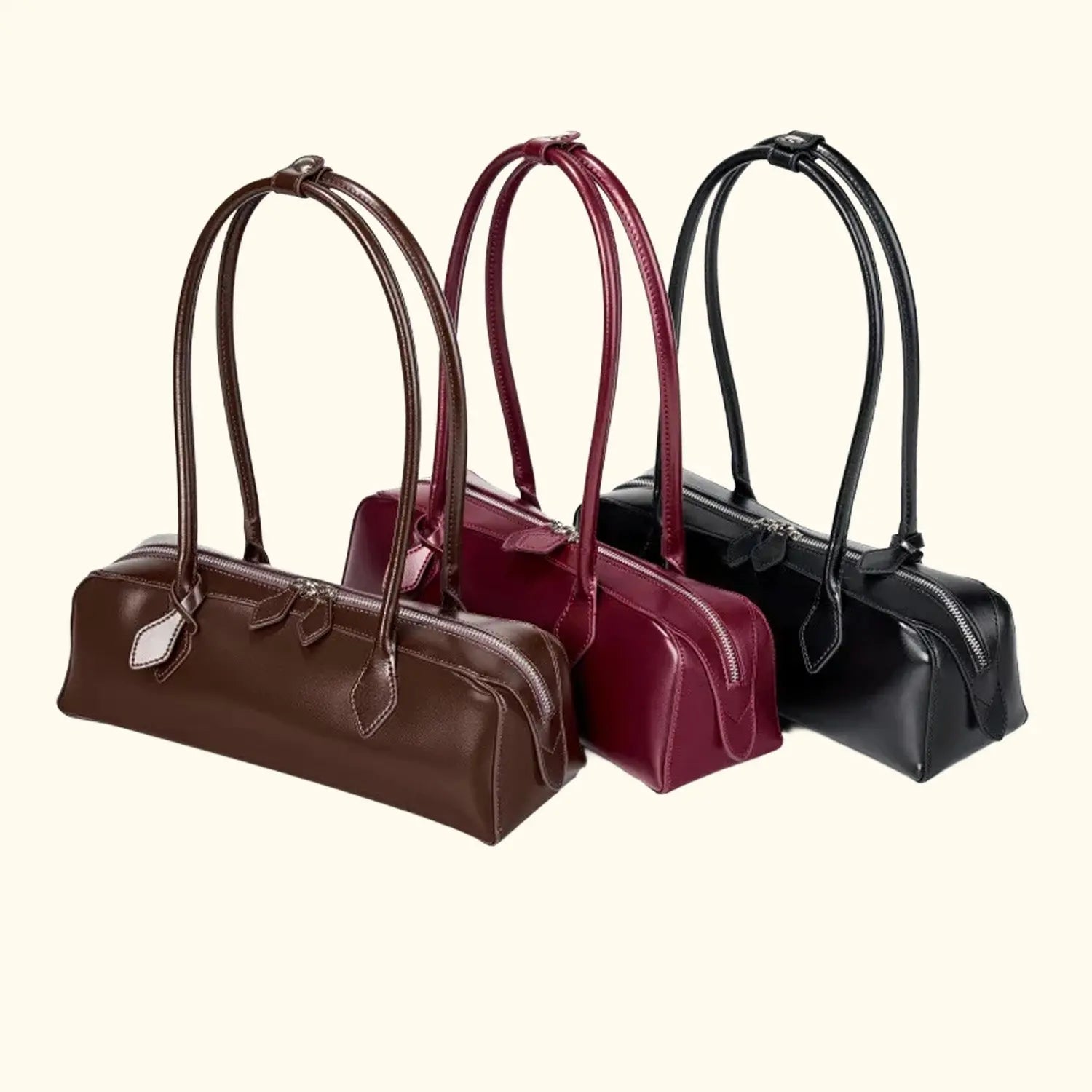 Sac à main baguette en cuir véritable Cuiraya