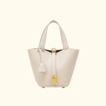 Sac à main seau en cuir Cuiraya