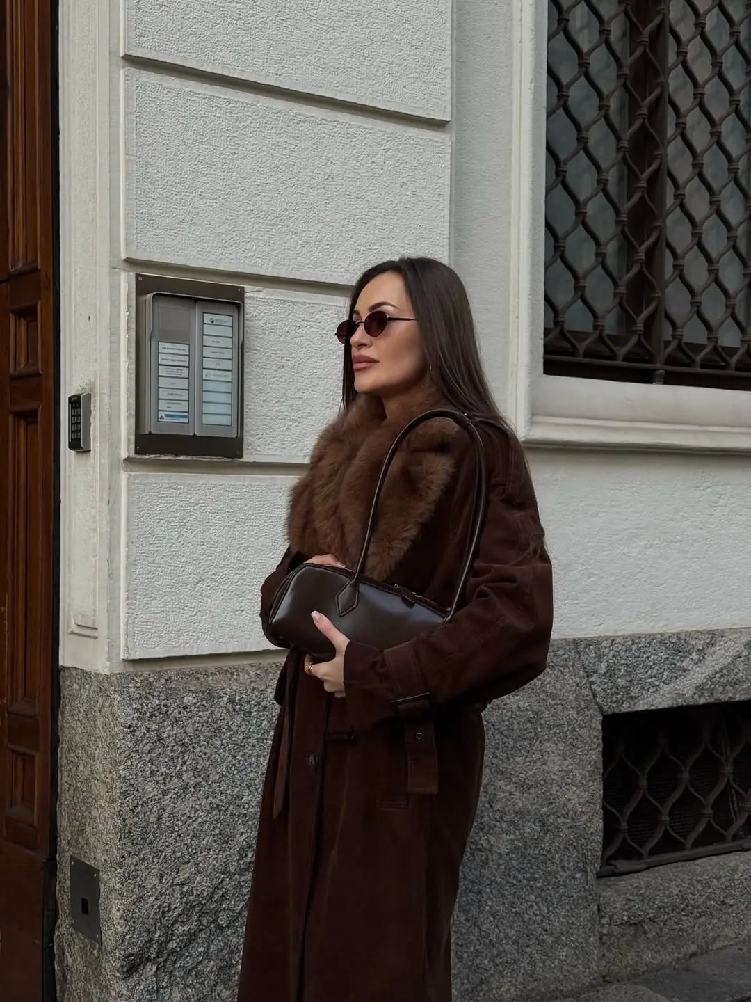 Sac à main baguette en cuir véritable Cuiraya